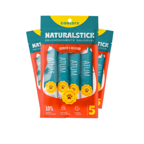 NATURAL STICKS ATUM KIT 15 STICKS 15G PARA GATOS SNACK CREMOSO