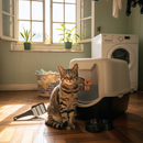 Caixa de Areia Fechada Antiodor para Gatos