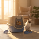 Caixa de Areia Fechada Antiodor para Gatos