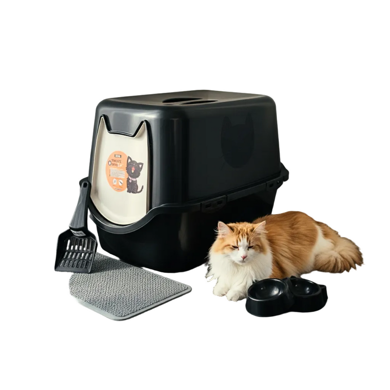 Caixa de Areia Fechada Antiodor para Gatos