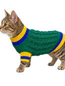Roupinha Pet Tricô Gatos & Cães - Copa Brasil - Katlen Tricot
