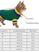 Roupinha Pet Tricô Gatos & Cães - Copa Brasil - Katlen Tricot