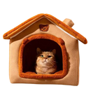 Cama Ninho Peluda Removível para Gatos