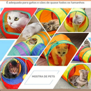 Túnel Toca Labirinto Sanfonado Gatos Cães Filhotes Brinquedo Interativo Resistente Colorido